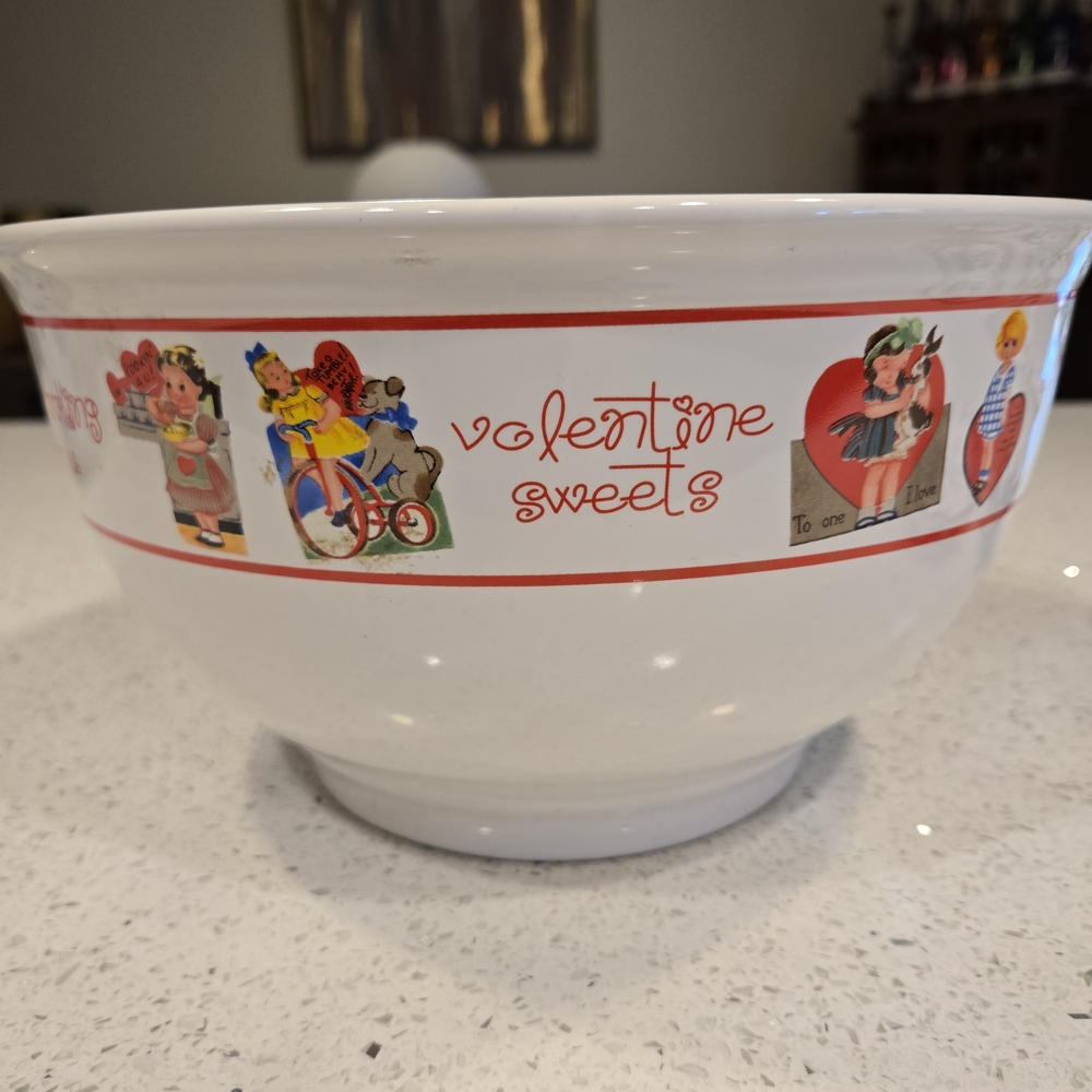 Rosanna Studio Vintage Valentines Large Mixing Bowl